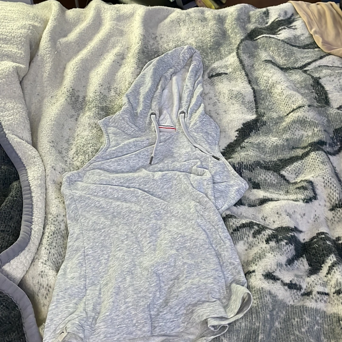 En luvtröja utan armar som är sval