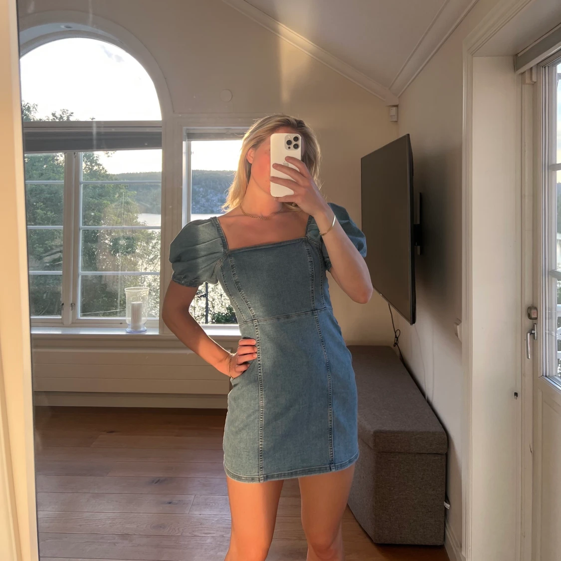 Jeans klänning  - 90