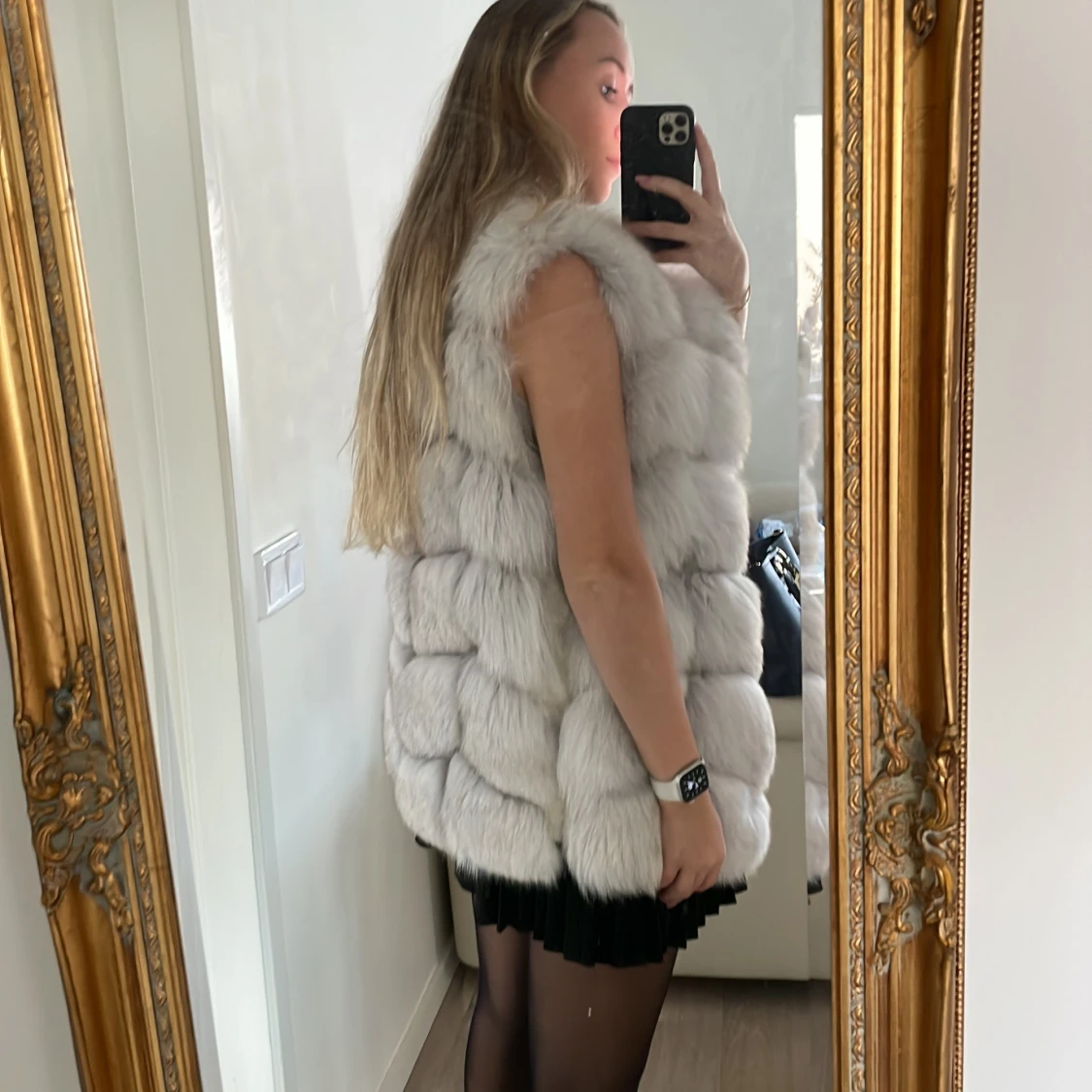 Äkta pälsväst - 90