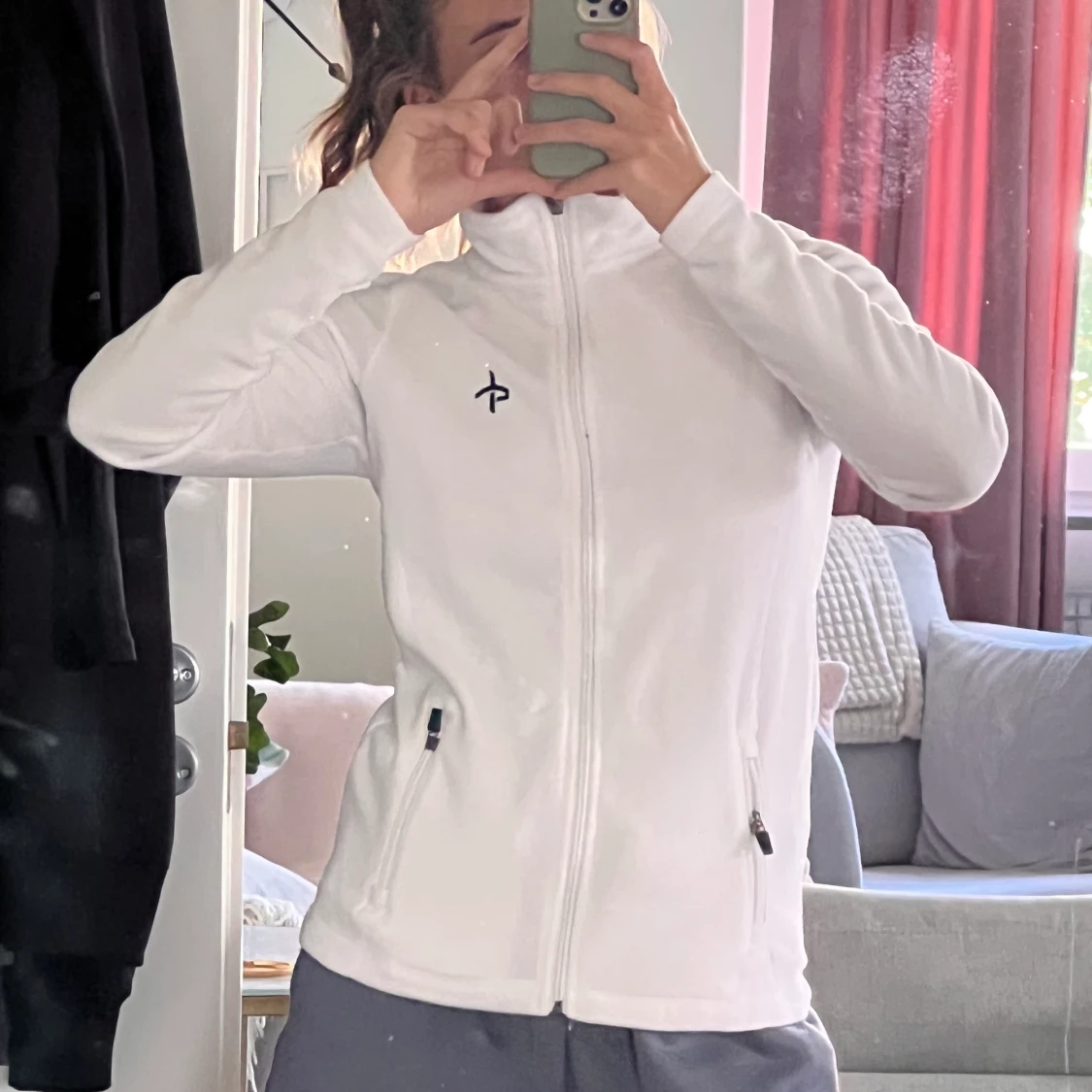 Vit fleecetröja 