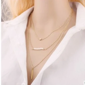 Fler Skikt Halsband  - Material legerat