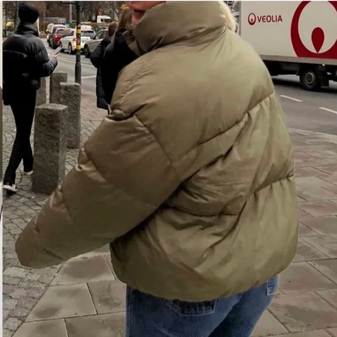 Grön pufferjacka - 90