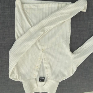 Vit långärmad topp  - Vit långärmad tröja, använd 