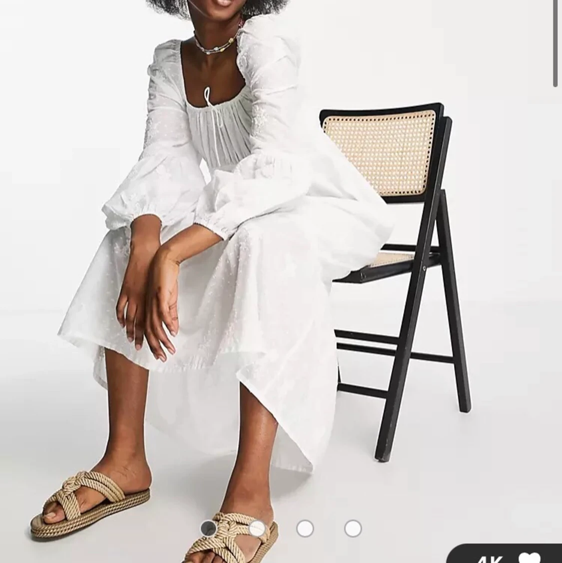 Vit maxiklänning studentklänning  - 91