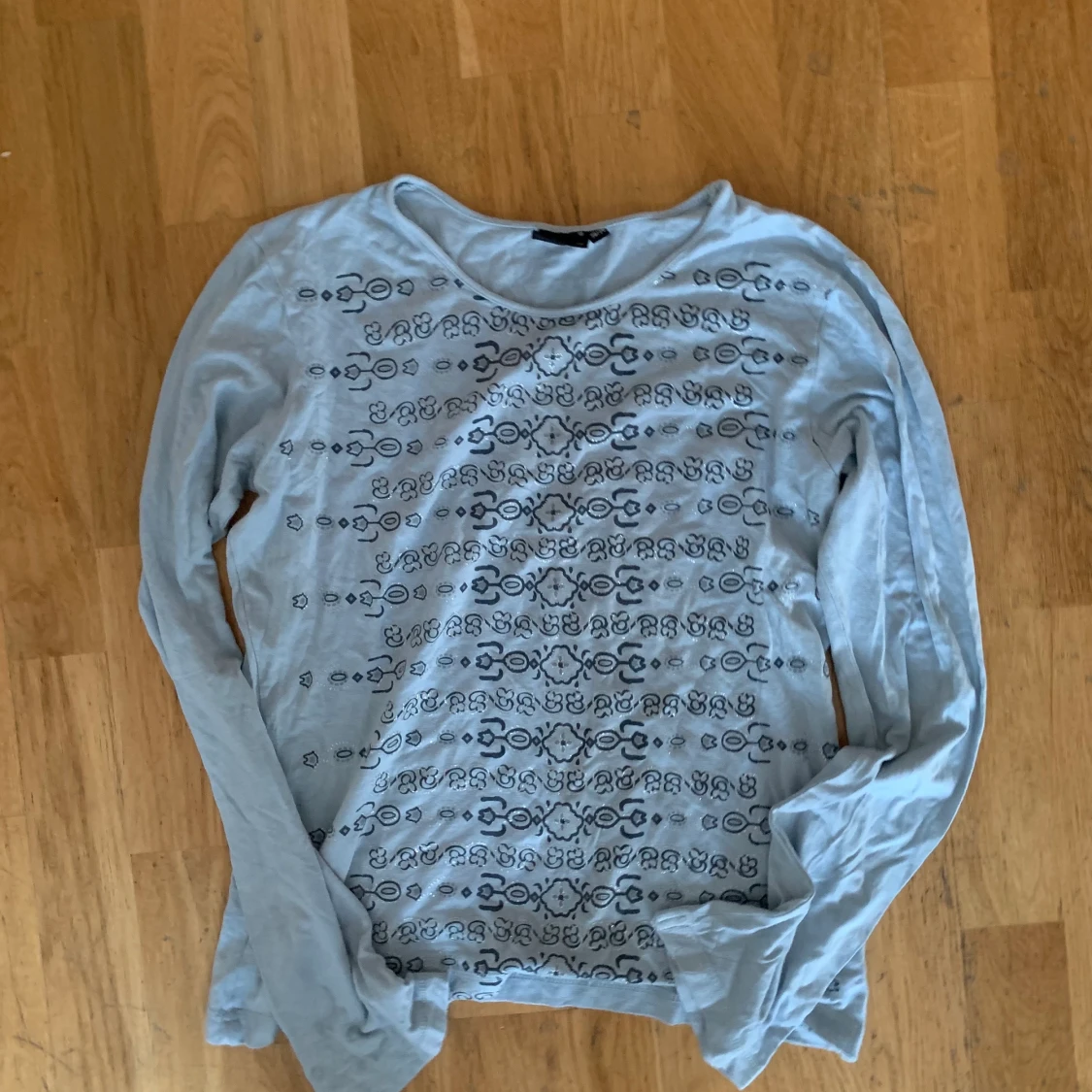 Blå långärmad - 90