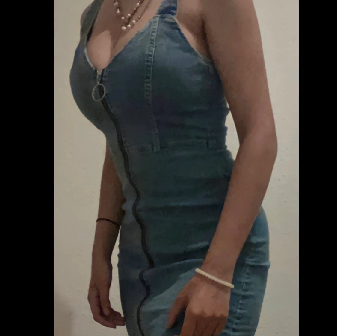 Fett snygg jeans klänning  - 90