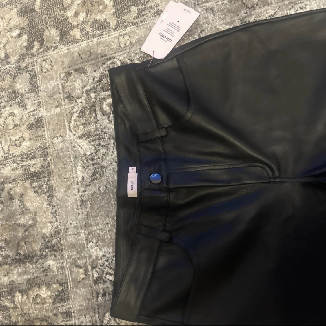 Svarta skinbyxor - 90