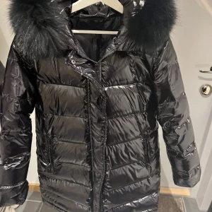 Glansig Dunjacka - feminina of Sweden  - Hej! Säljer min glossy dunjacka Använd fåtal gånger, som ny!  Snygg glansig jacka! Den är inte jättetjock men varm!  Storlek: M  Köpt från femenina of Sweden  Nypris: 3199kr Säljer för 2000kr  Priset kan diskuteras 