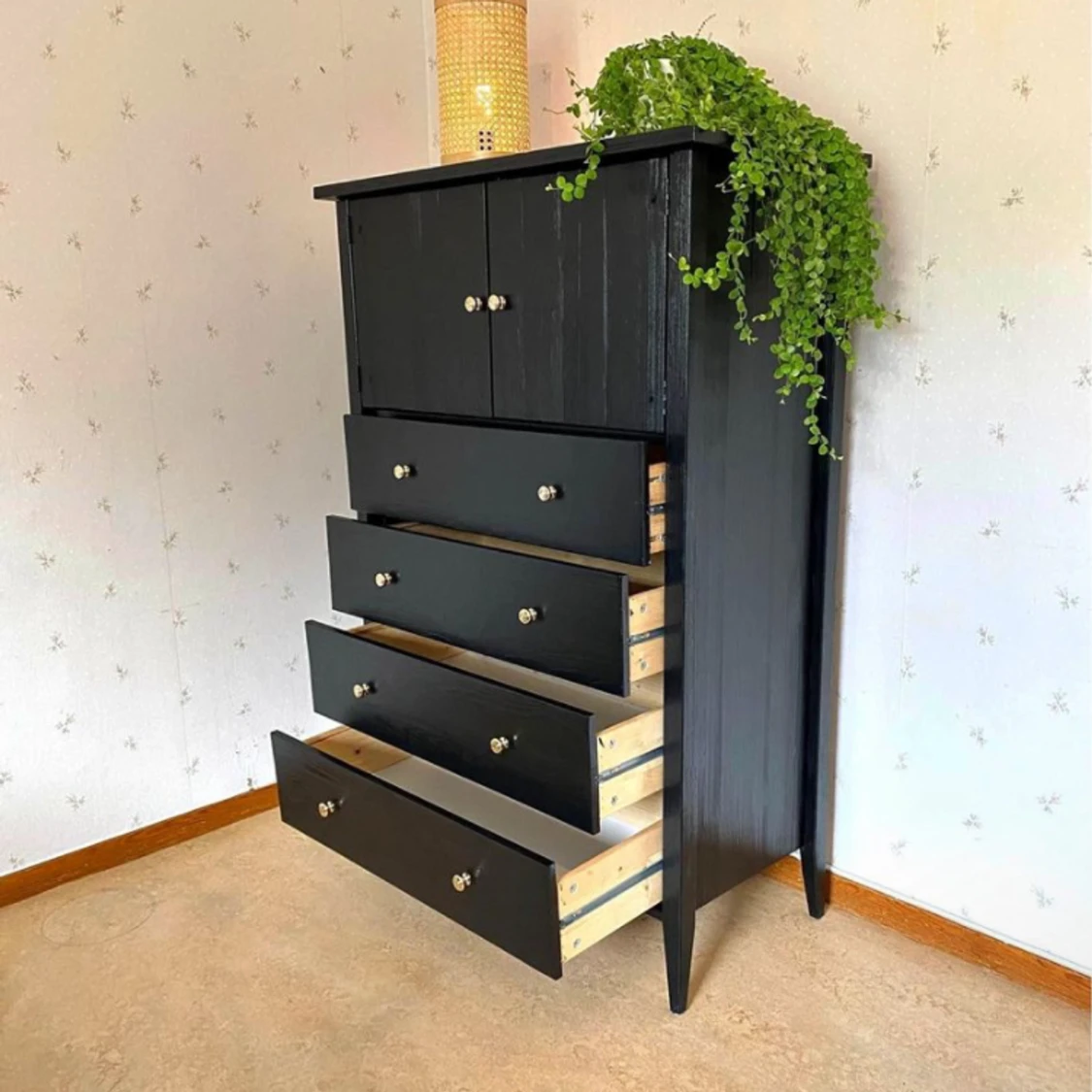 Fräsch skåp i svart