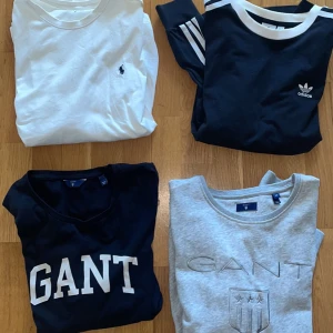 Tröjor (gant, Ralph lauren, adidas)  - Fint skick!  Alla har lång ärm. Storlek S/M