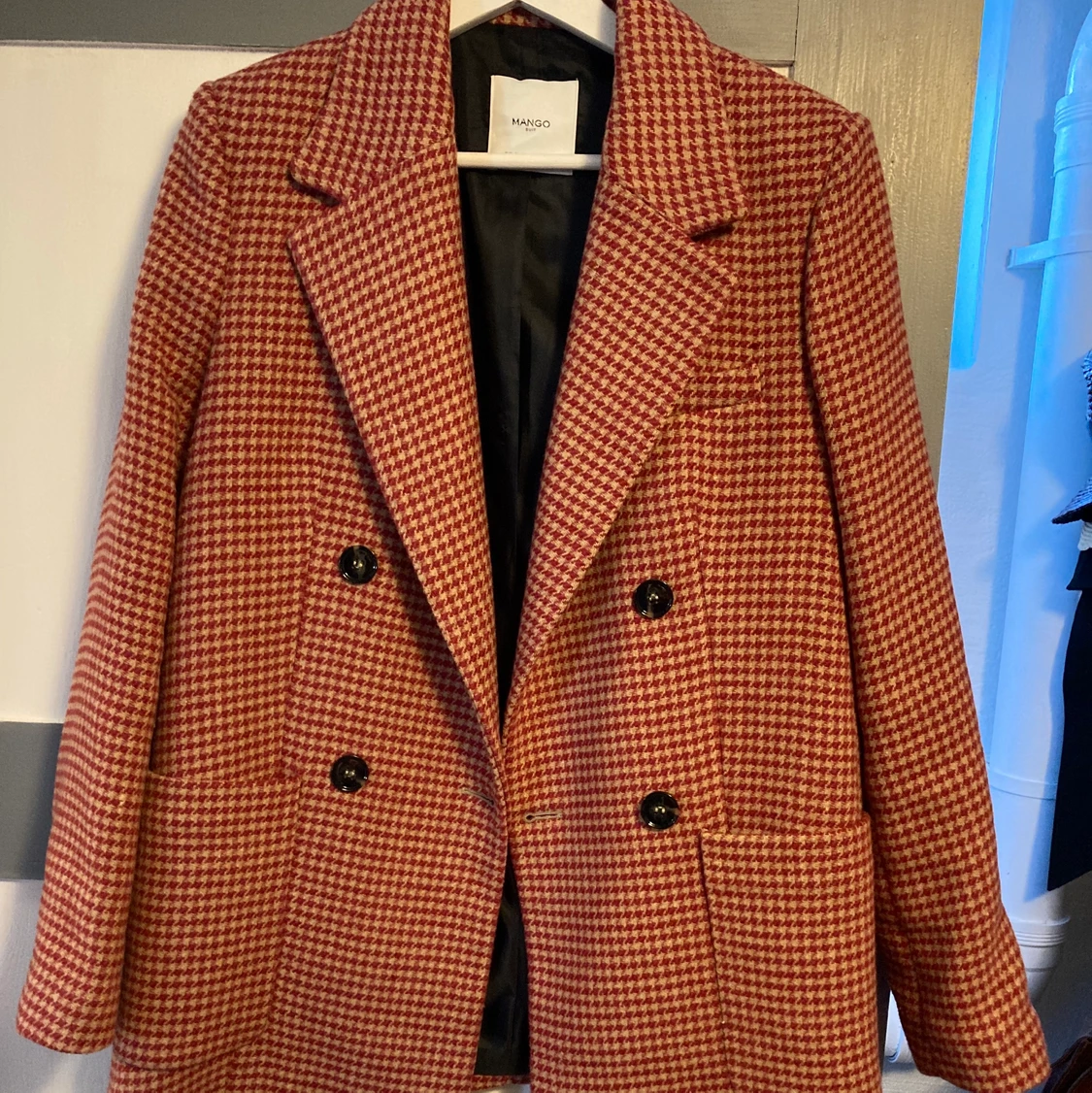 Rutig kappa/blazer från mango strl S  - 90