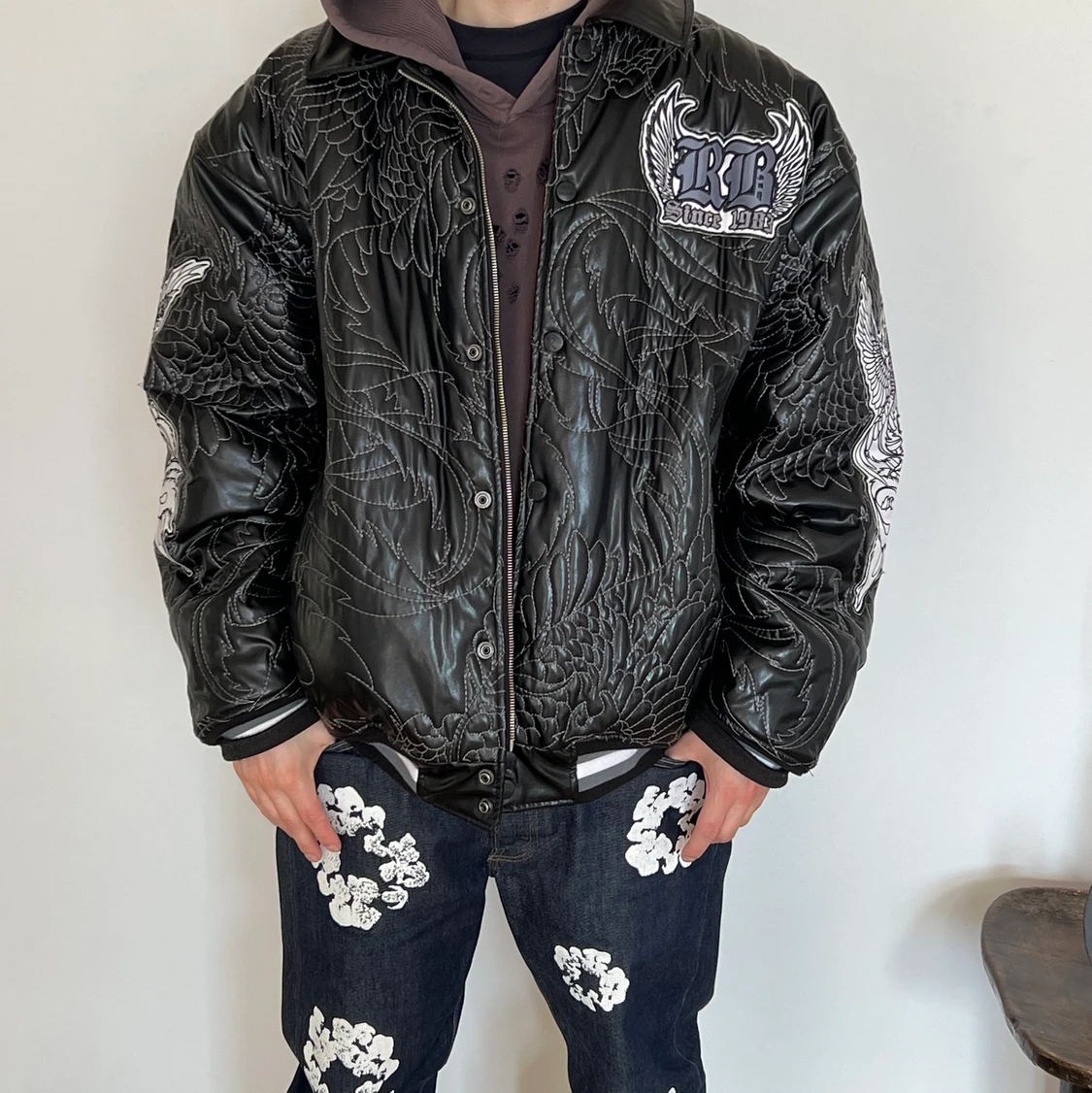 Vintage Läder Jacka