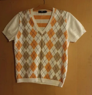 Ny rutig tröja - snygg ny rutig tröja i ljusa färger stl 36/38