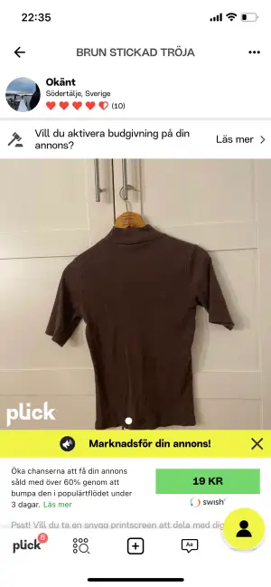 En brun tröja i skönt material 