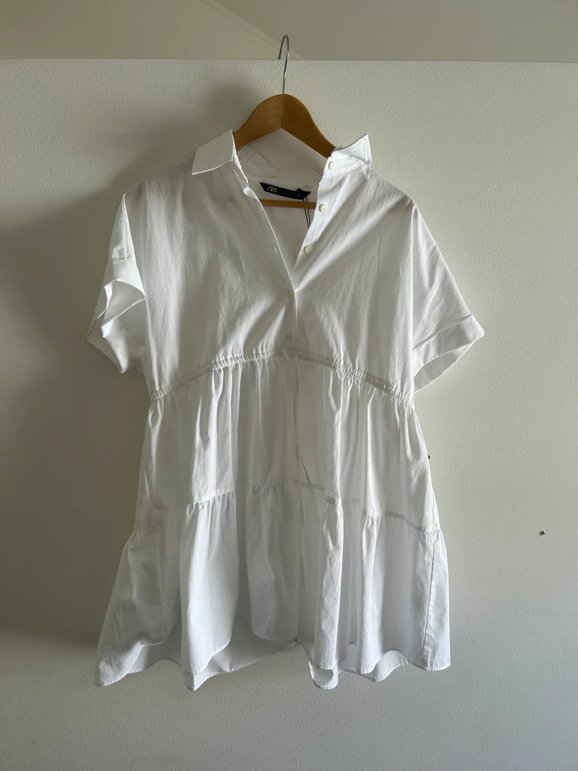 Vit skjortklänning från zara