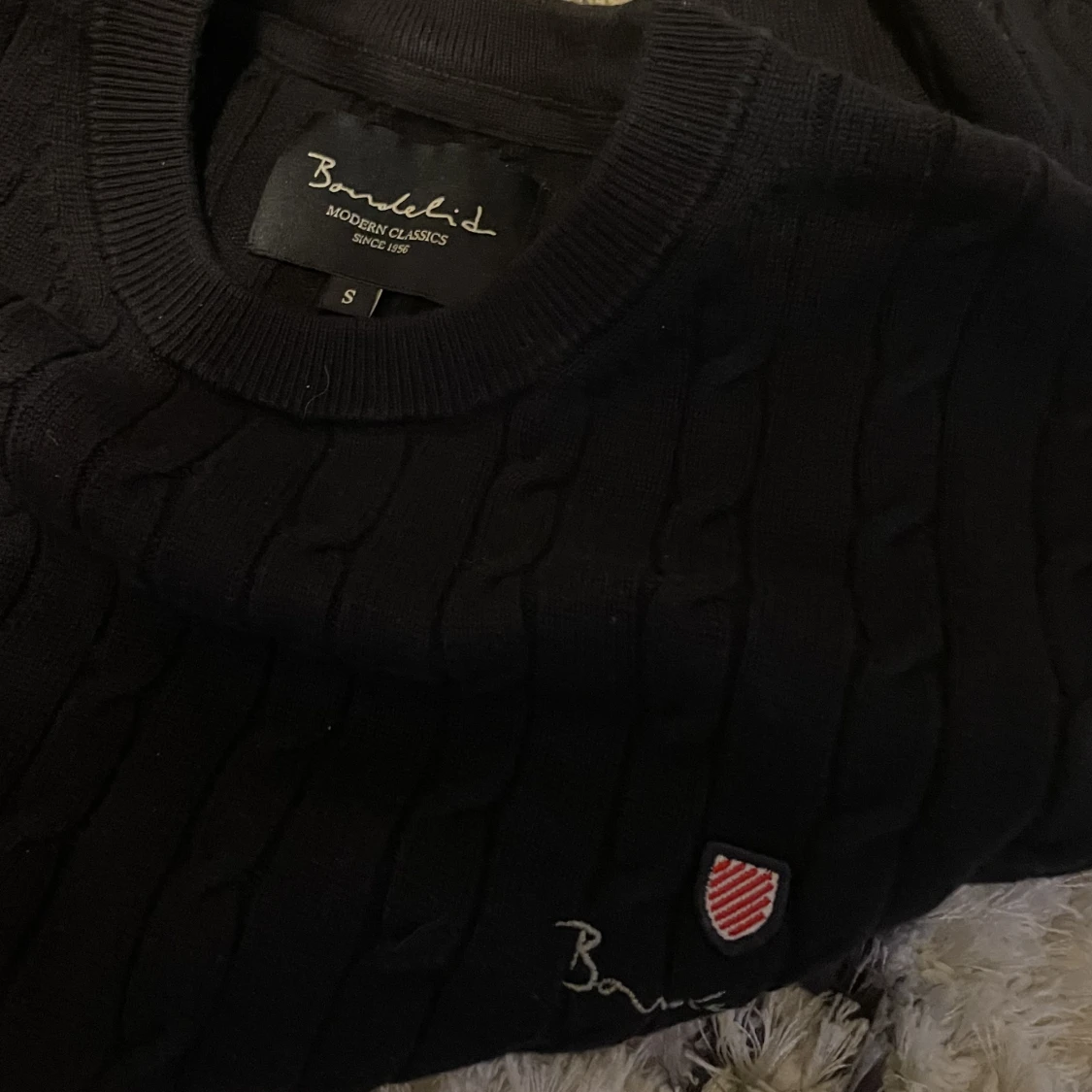 Mörk blå bandelid tröja - 91