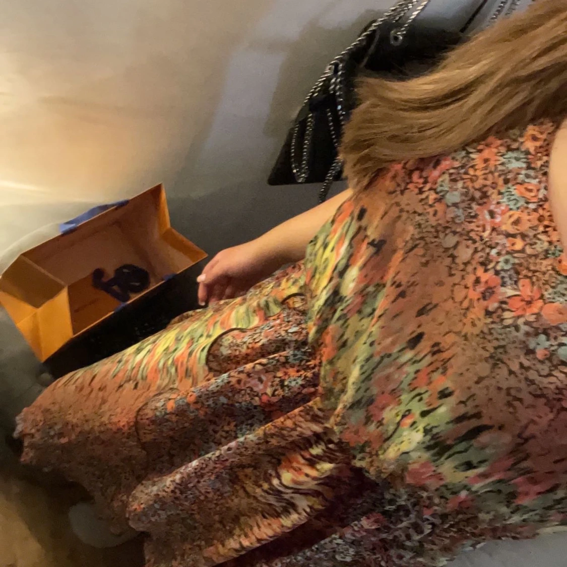 Blommönstrad klänning  - 91