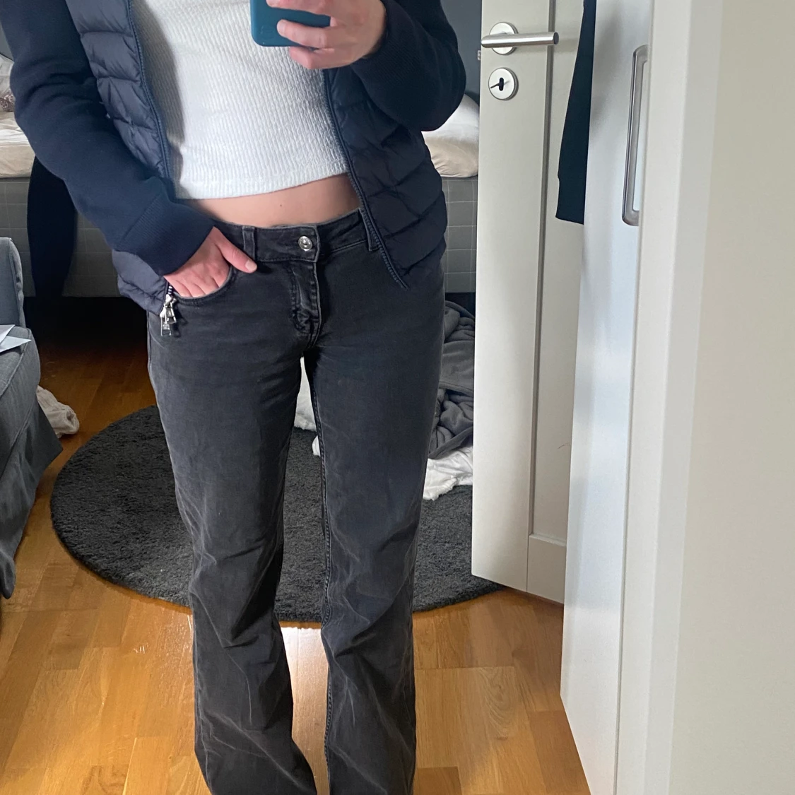 Lådmidjade jeans