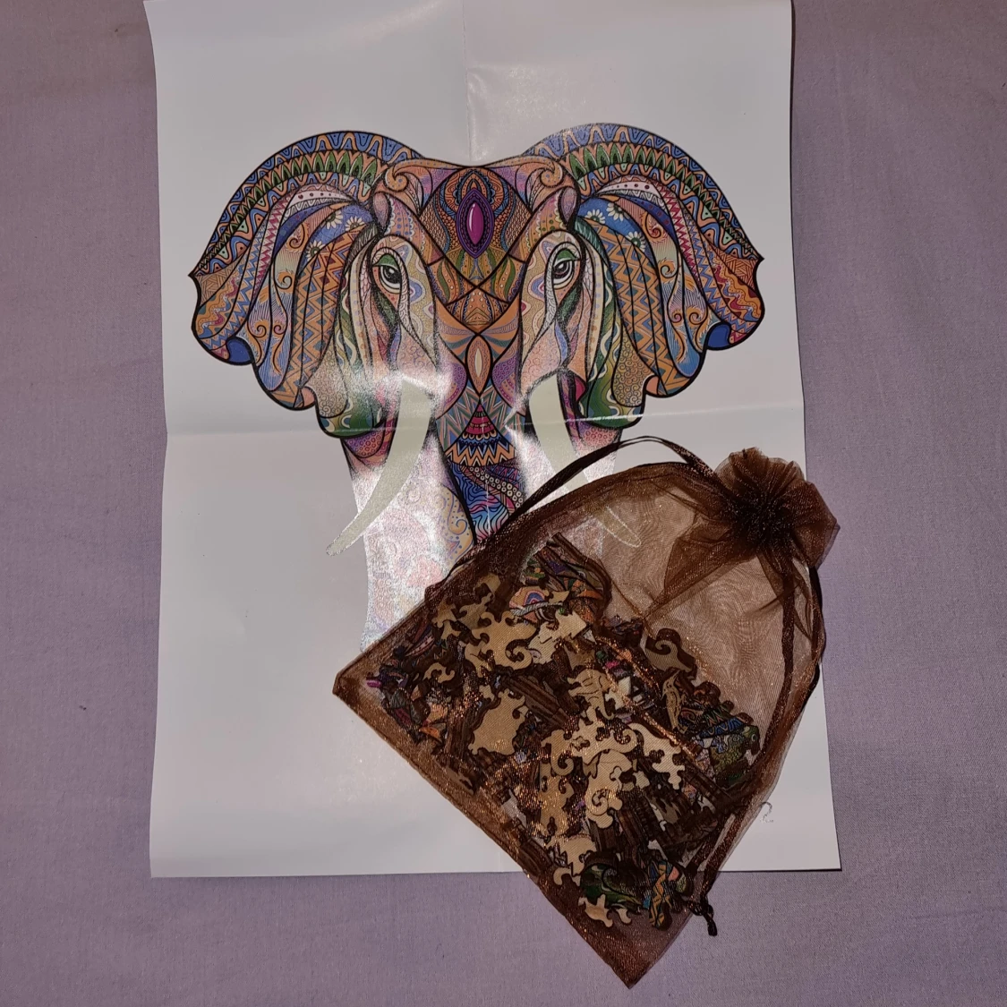 Träpussel elefant - 90