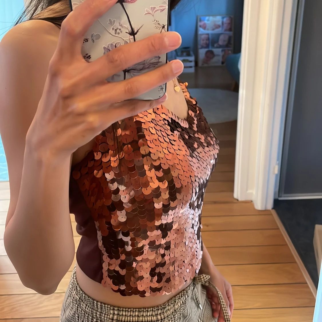 Top med paljetter XS - 90