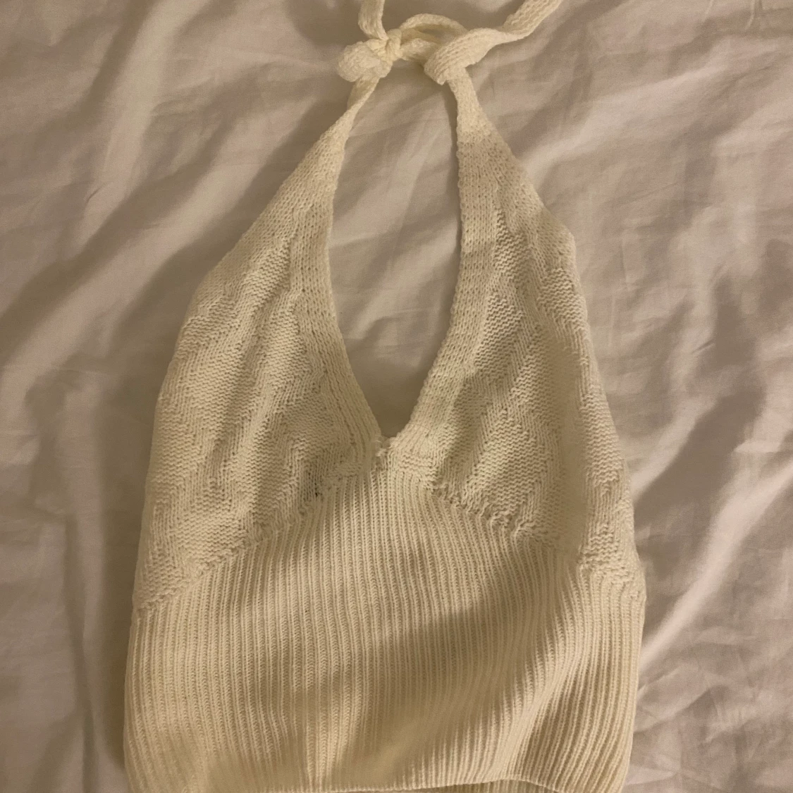 Stickad halterneck topp 