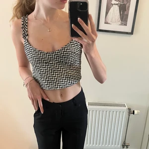 Korsett topp - Mönstrad korsett topp, HELT NY MED LAPPEN KVAR! Houndstooth mönstrad