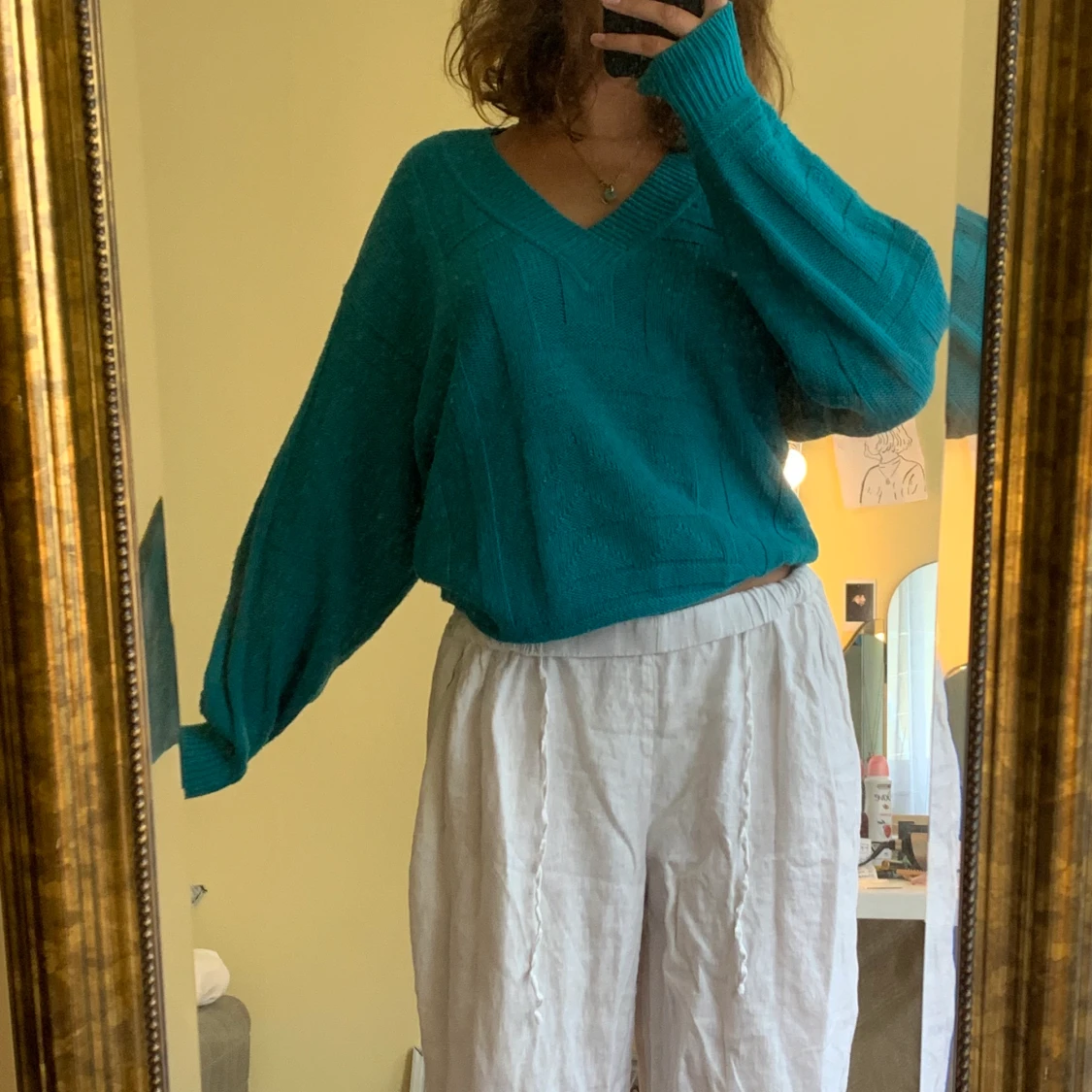 Turkos/blå tjocktröja! - 91