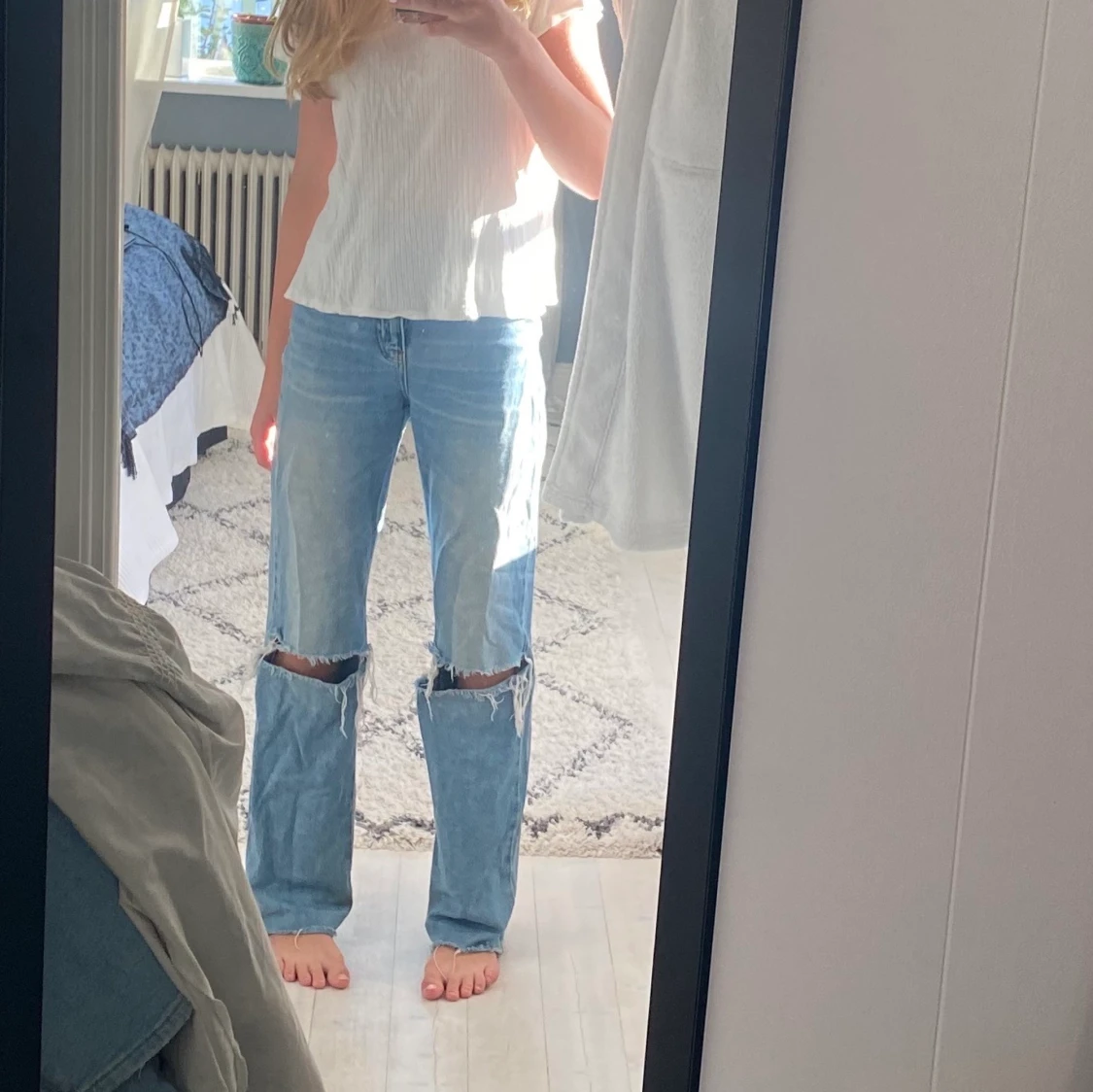 Blåa jeans