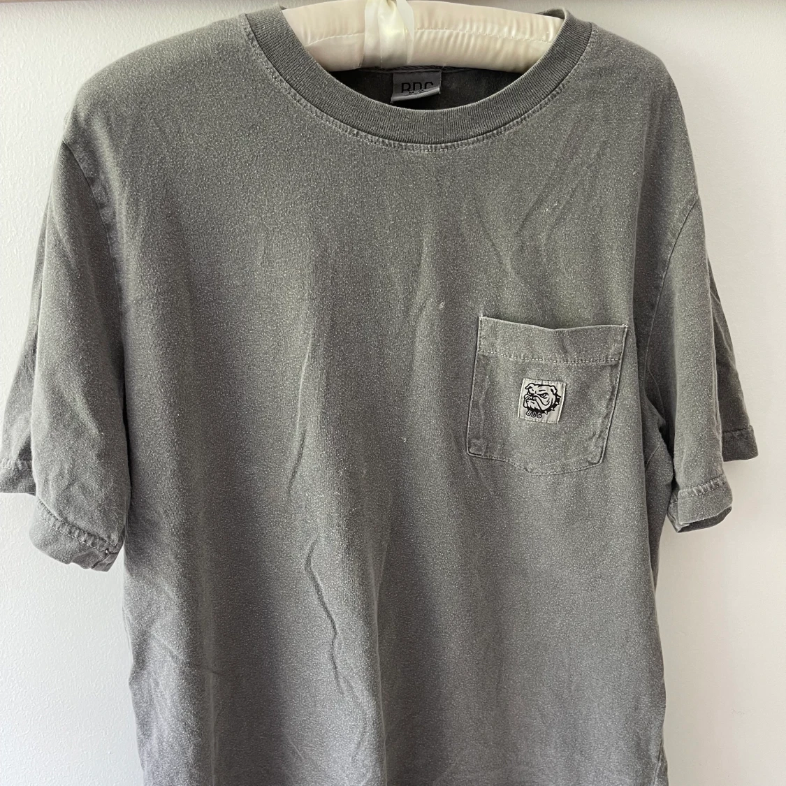 Grey bulldog T-shirt  - 90