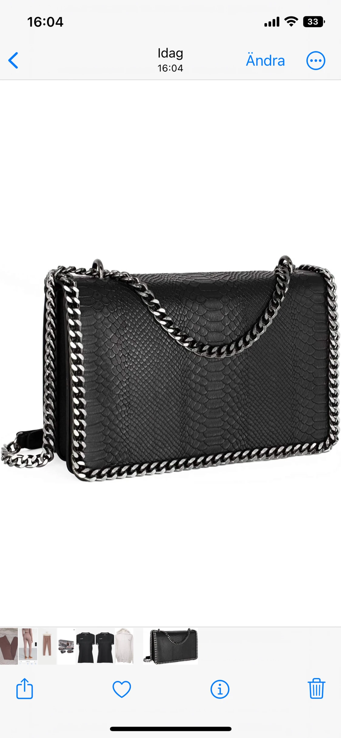 Kedjeväska axelremsväska