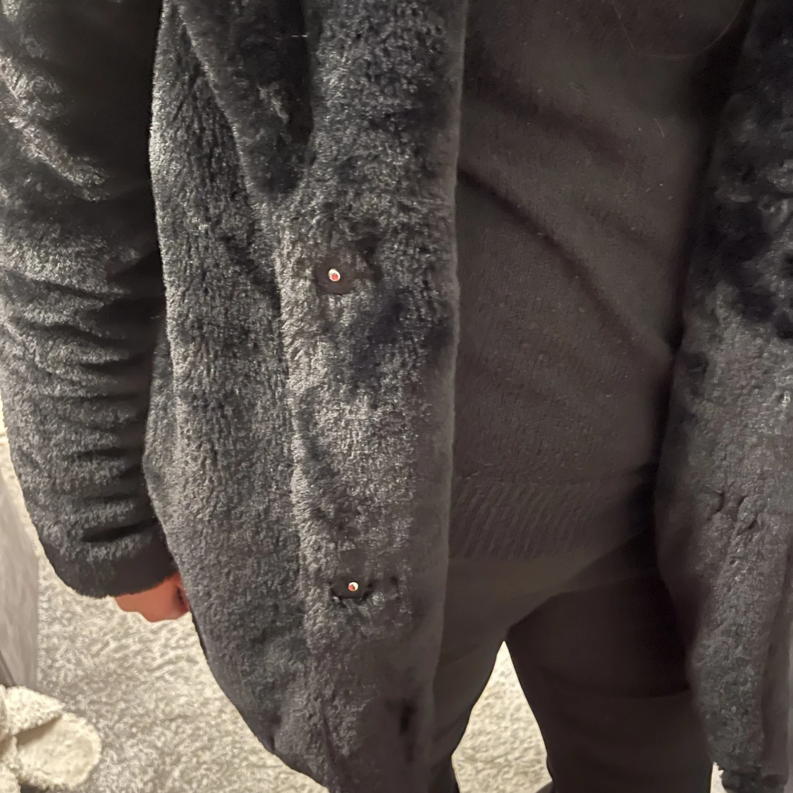 Svart pälsjacka - 91