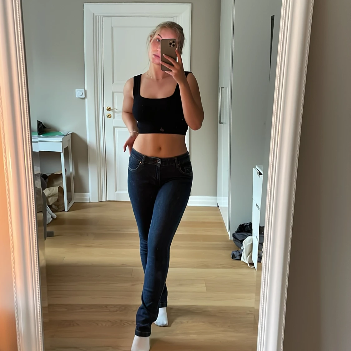 Lågmidjade tighta vintage jeans från Sant Tropez