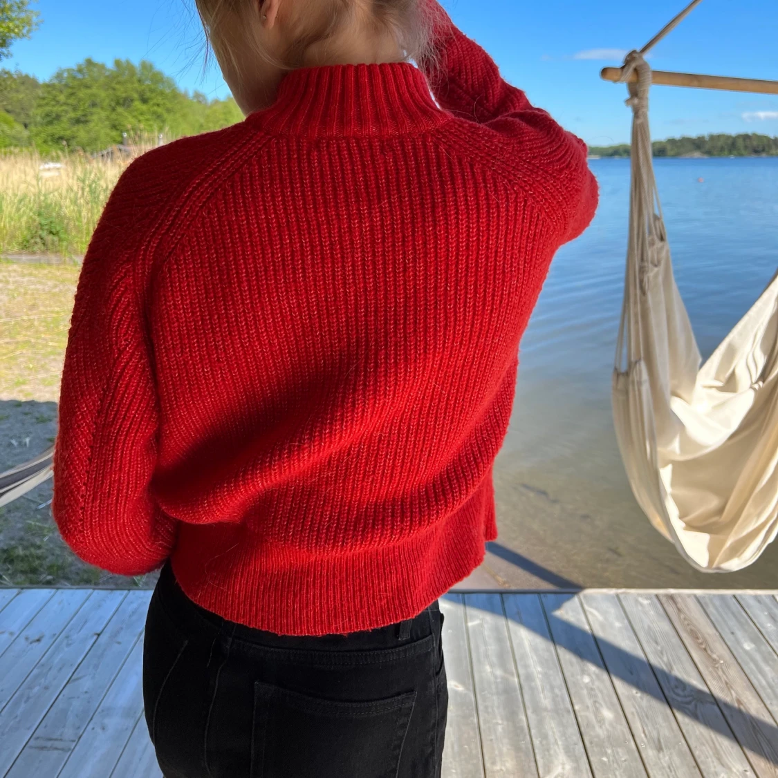 Röd stickad och kroppar från veromoda - 90