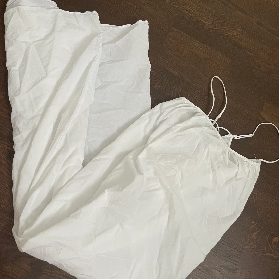 Vit klänning H&M luftig långklänning maxiklänning XS - 91