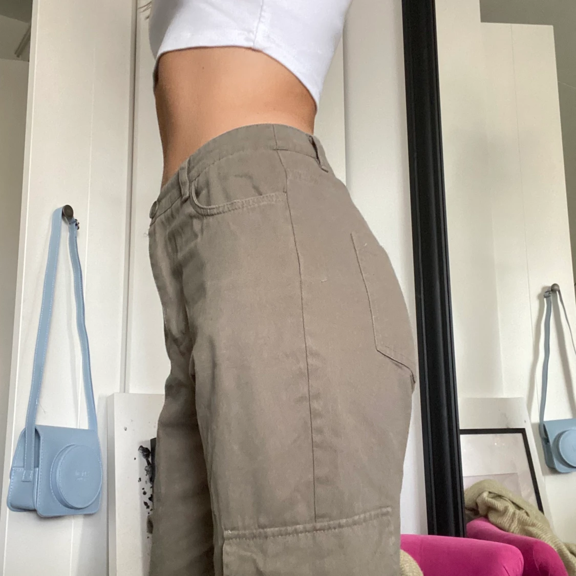 Högmidjade cargopants