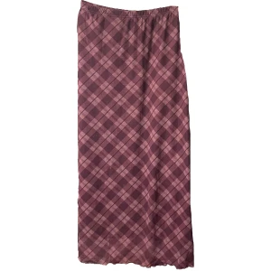 Preppy kjol - Söt, rutig maxikjol som passar M-L