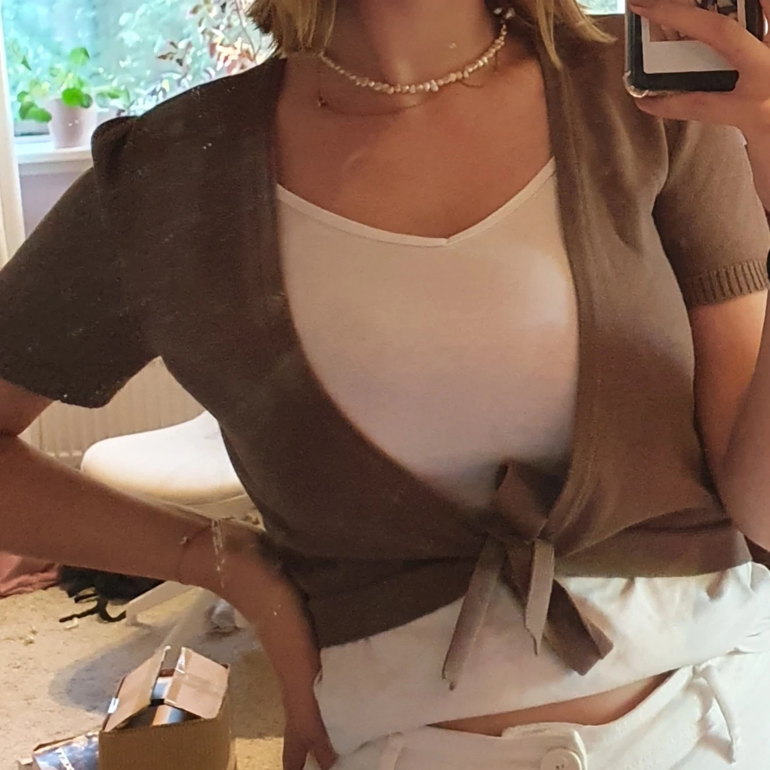 Brun bolero i strl S/M - 90