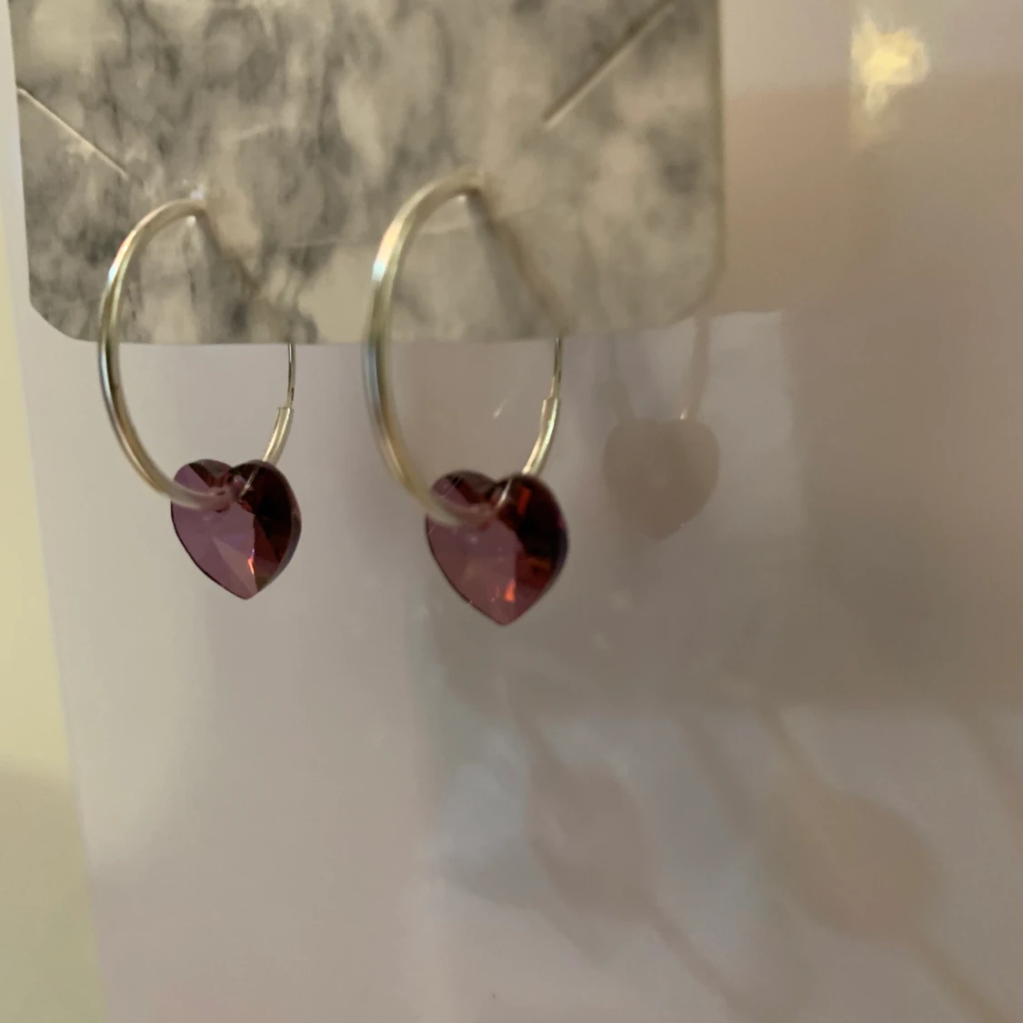 Äkta Swarowski och silver örhängen (nya - 91