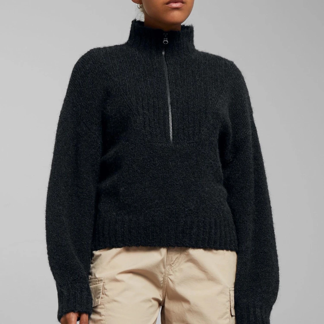 Stickad tröja dragkedja Weekday - 90