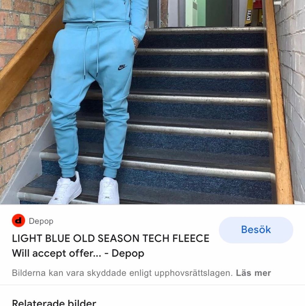 Nike tech old season BABY BLUE | Plick Second Hand