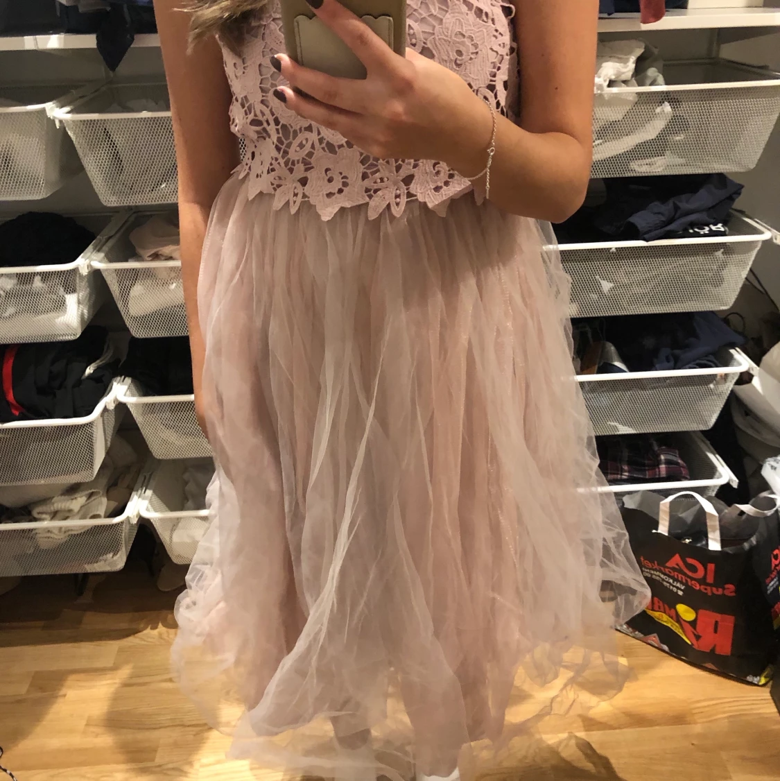 Ljusrosa festklänning  - 90