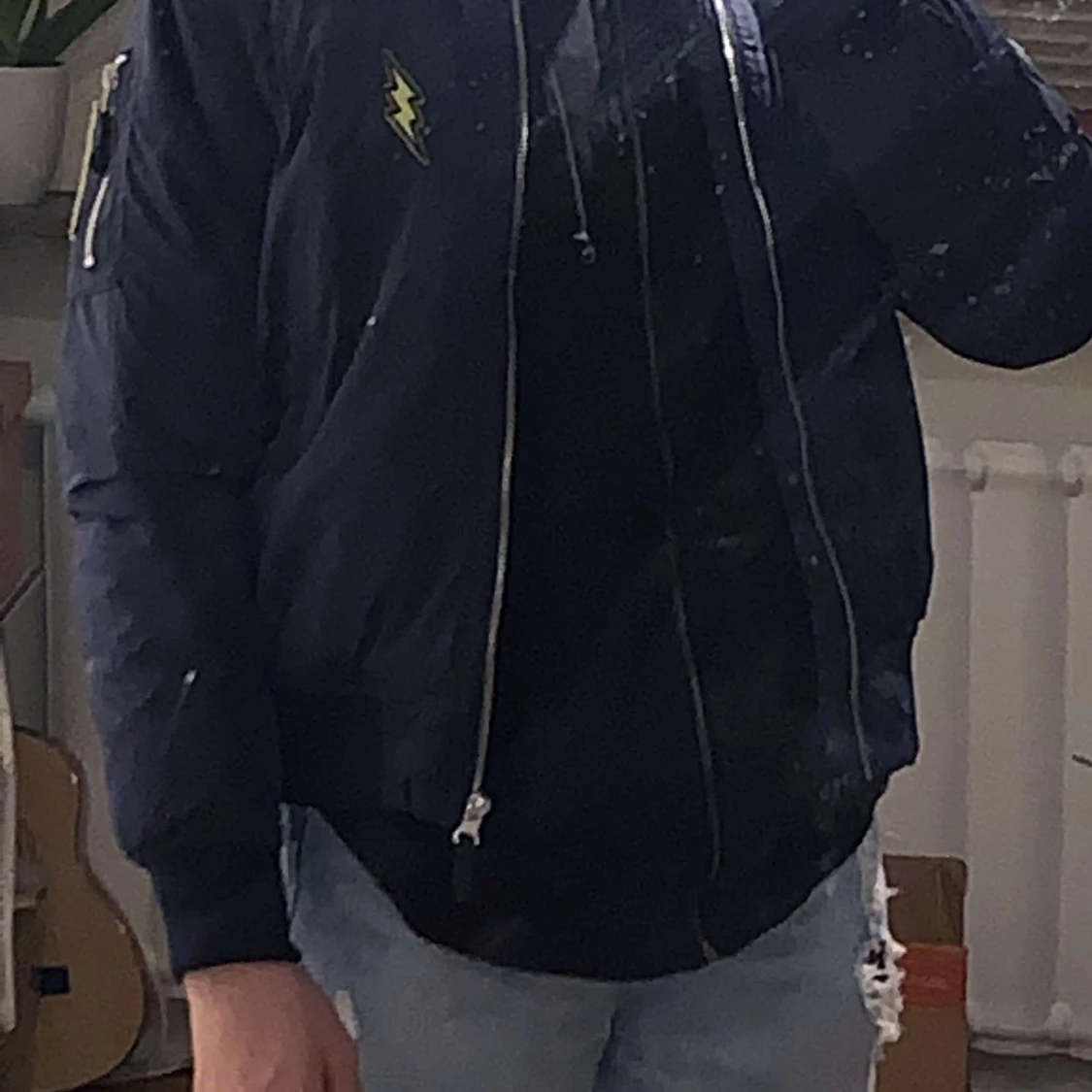 Bomber jacka mörkblå