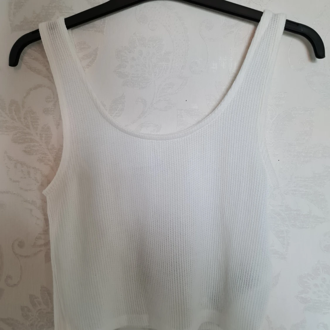 Vit crop top/linne, strl M
