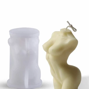 LJUSFORM - Silikonform för ett ljus avbildad en kvinnokropp. 10cm hög, endast testad. #ljusform