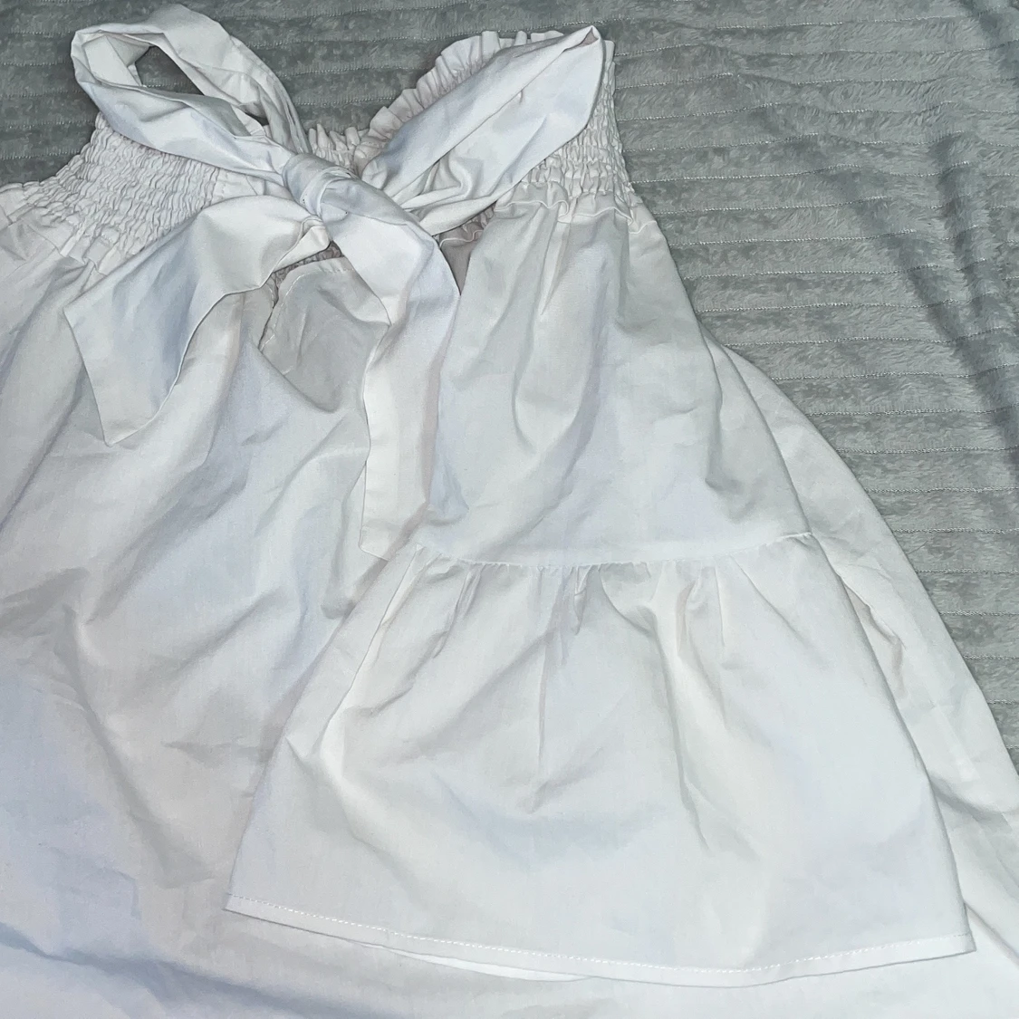 Off shoulder vit tröja - 91