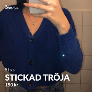 Stickad tröja, cardigan  - Säljer min korta cardigan som är super fin både stängd och öppen st xs passar även s 