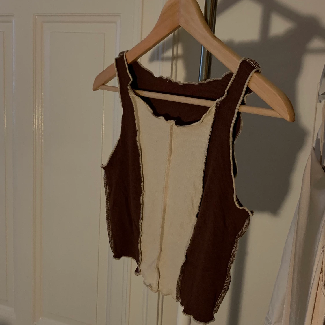 Brunt/beige linne - 90