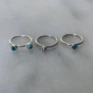 HHN (Hans Henrik Nygaard) ringar - HHN (Hans Henrik Nygaard) silver ringar storlek XXS alla 3 för 450kr eller 200kr/st