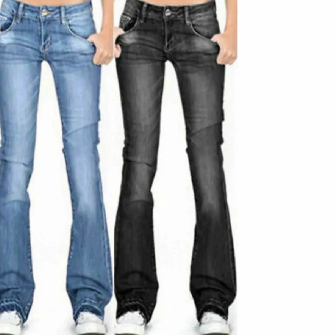 Svarta bootcut jeans  - 91