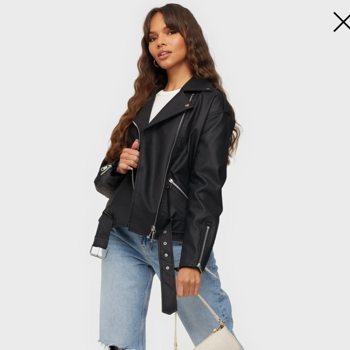 Oversized skinnjacka